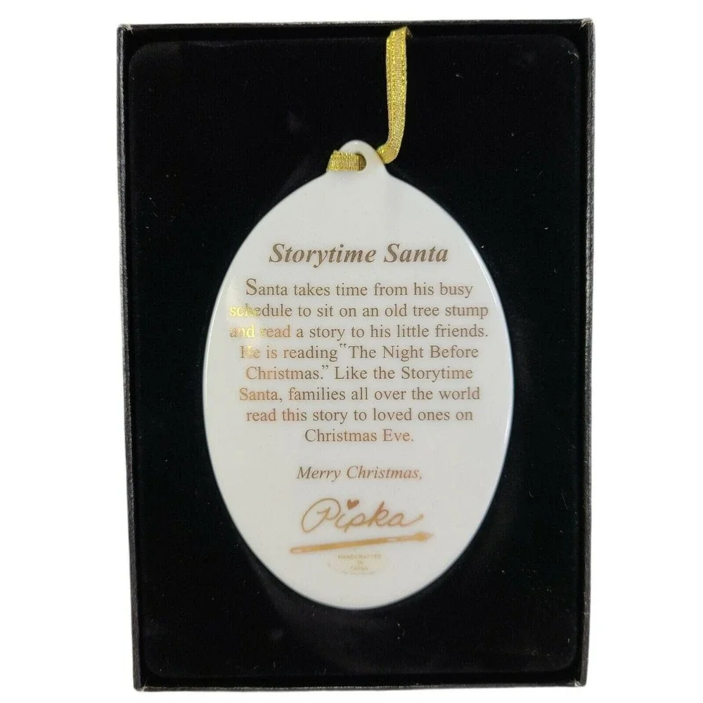 Pipkas Christmas Ornament Storytime Santa Claus Design‎ 40008 With Box Vintage